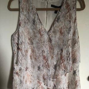 WHBM Sleeveless V neck layered top.  Size M.  NWT